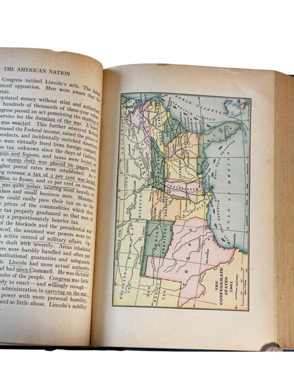 The American Nation By Richard Purcell Antique HC 1933 Historical Text Catholic